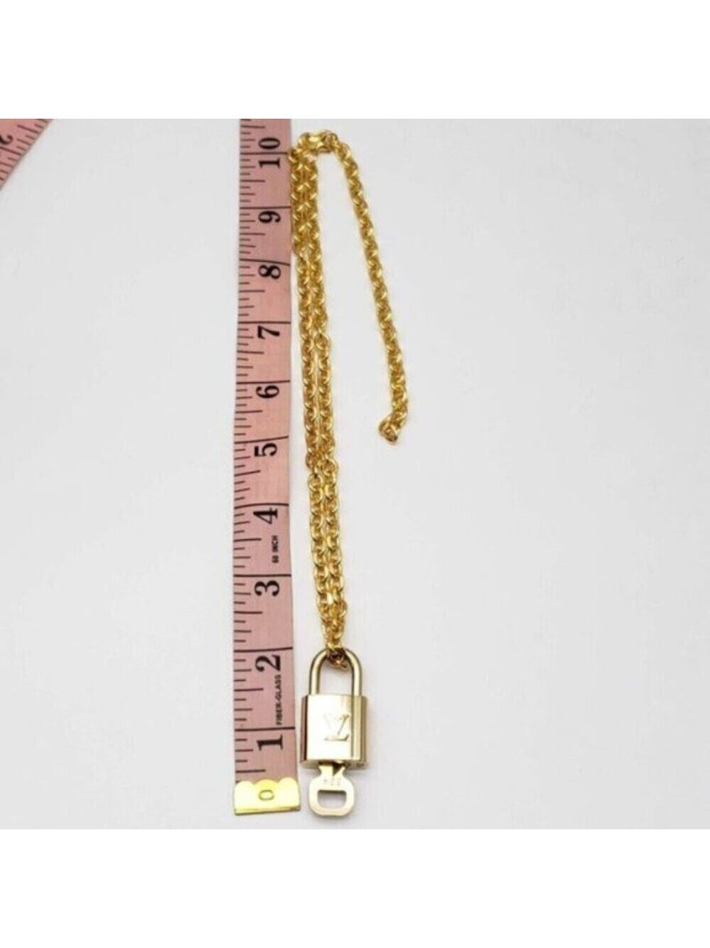 Authentic Louis Vuitton Lock & Key with Unbranded Gold Plated Chain Necklace - Picture 5 of 8